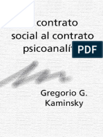 Del Contrato Social Al Contrato Psicoanalítico - Gregorio Kaminsky
