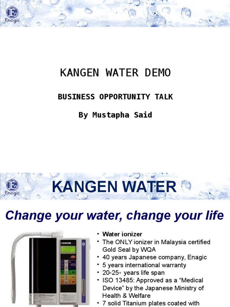 kangen water presentation book