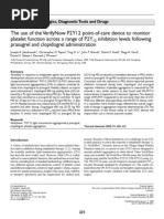 Download 2008-The Use of the VerifyNow P2Y12 Point-Of-care Device to Monitor by tristan9454 SN31194567 doc pdf