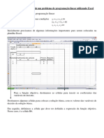 Exemplo de Aplicação Com Uso Do Solver em Excel