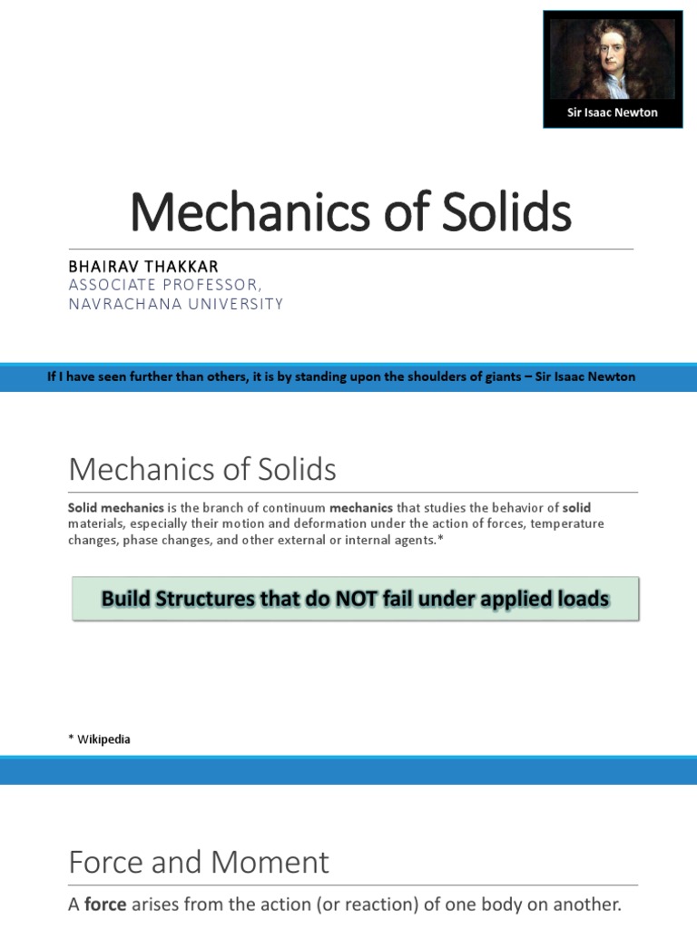 Fundamentals of Solid Mechanics | PDF | Stress (Mechanics) | Bending
