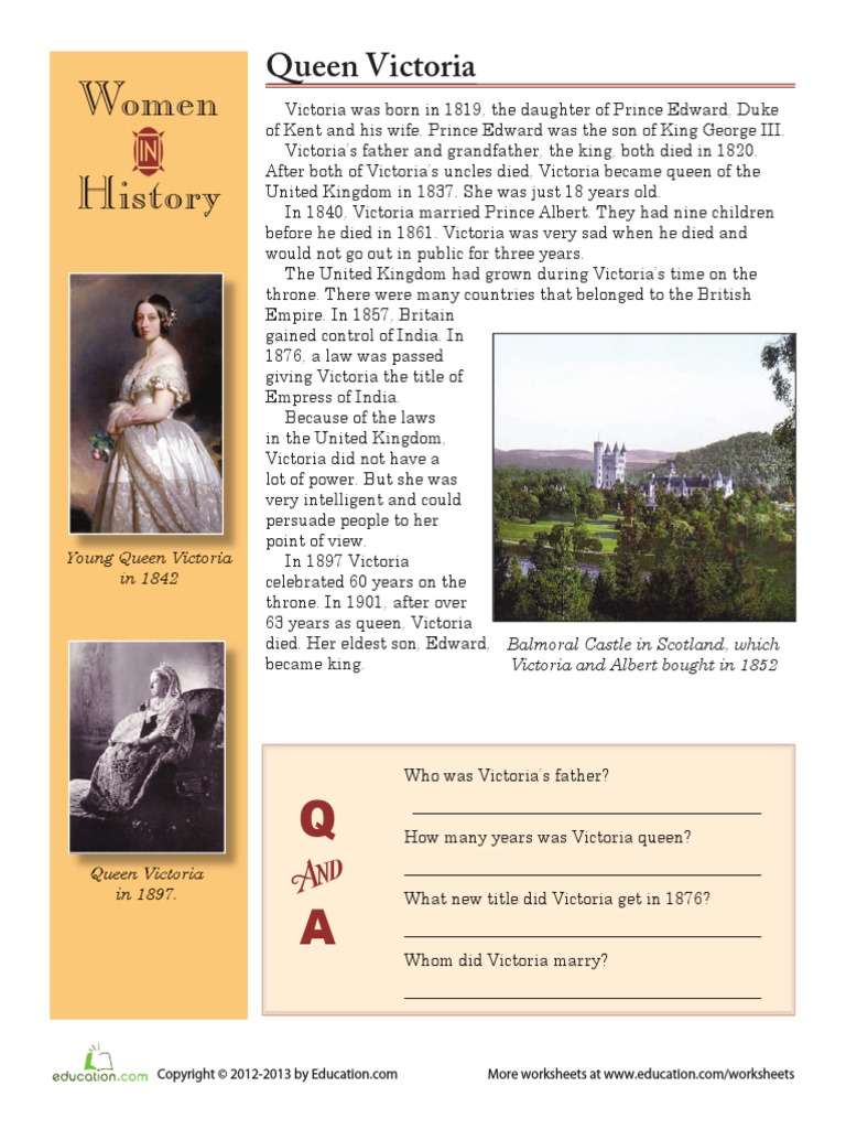 queen victoria worksheet queen victoria royalties
