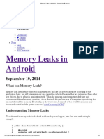 Memory Leaks in Android