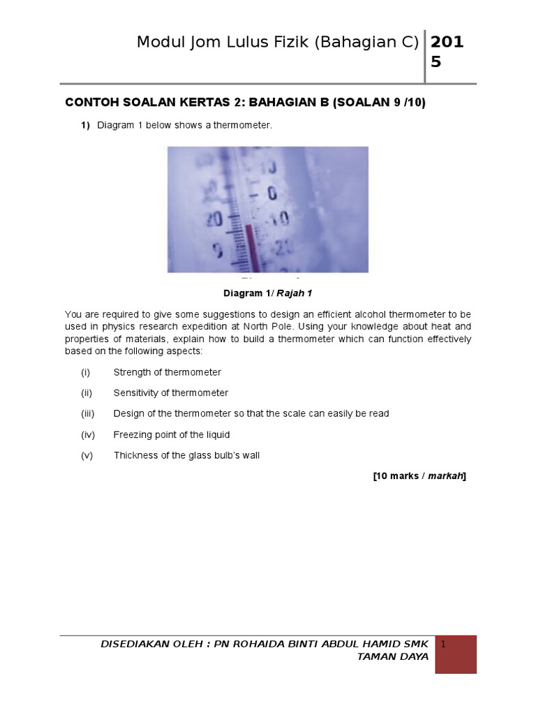 6. (Bahagian C)  Rocket  Thermometer