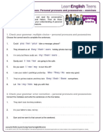 Gs Pronouns and Possessives - Exercises 0