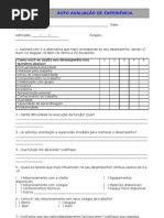 FORM. RH008 V.00 AUTO AVALIAÇÃO DE EXPERIÊNCIA