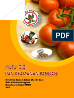 Buku Mutu Gizi Dan Keamanan Pangan