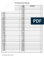 15 Minute Day Planner PDF