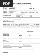 Advance Salary Application Form Format in Ms Word | PDF