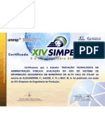 Certificado de Artigo SIMPEP