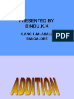 Presented by Bindu.K.K: K.V.No.1 Jalahalli Bangalore
