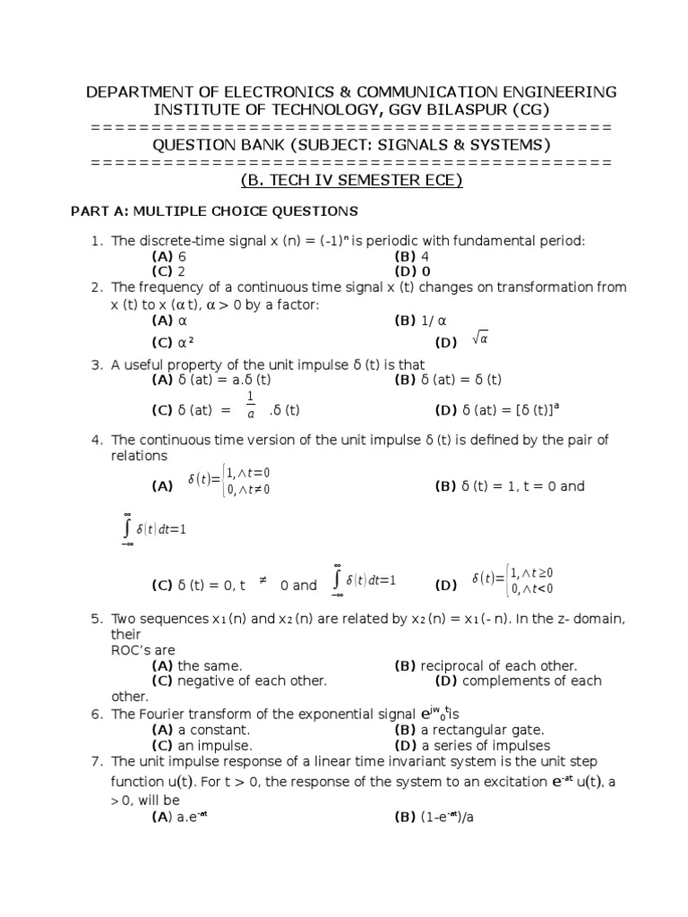 Fourier Series in Signals & Systems | PDF | Discrete Fourier Transform ...
