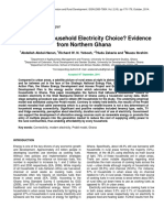What Drives Household Electricity Choice Evidence Fron Northern Ghana