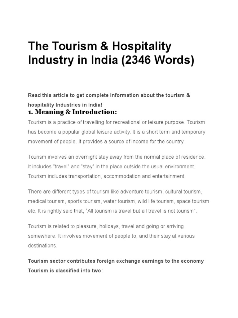 white paper on the development and promotion of tourism