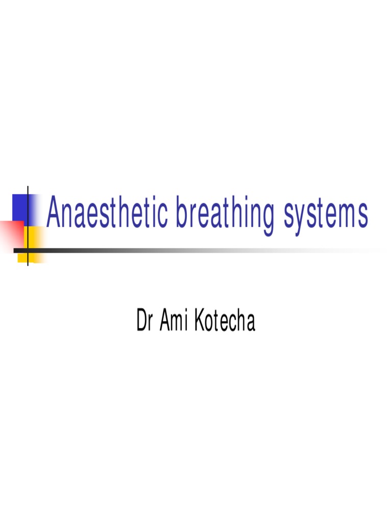 Anaesthetic Breathing Systems Breathing Exhalation