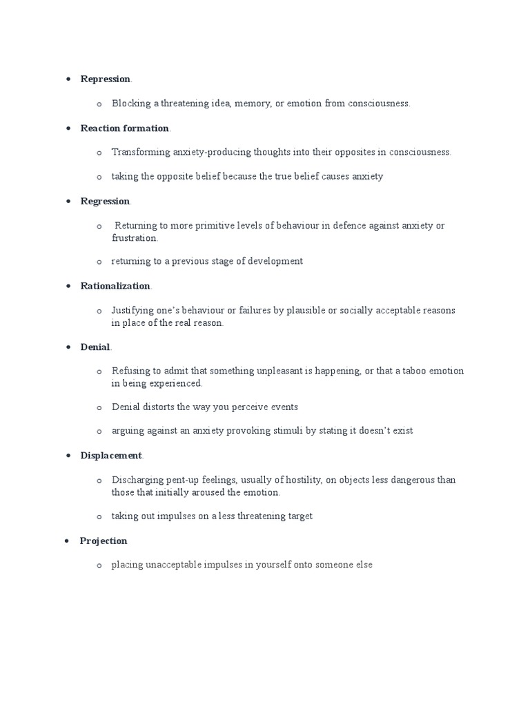 Understanding Repression in Psychology | PDF | Defence Mechanisms ...
