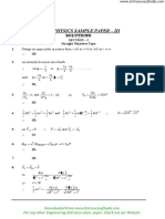 Iitjee Physics Sample Paper - Iii: Solutions