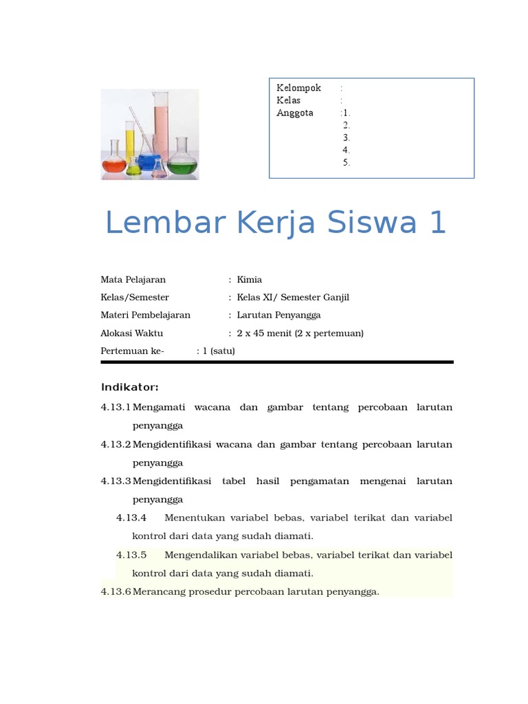 Lembar Kerja Siswa Buffer 1 Fixx Pdf