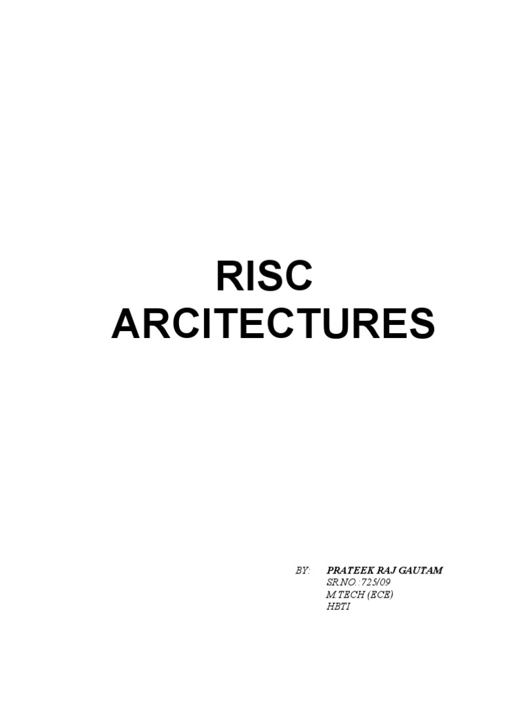 RISC vs CISC Architectures Explained | PDF | Central Processing Unit ...