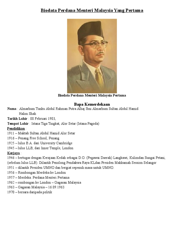 Perdana Menteri Malaysia 1 6 Pdf
