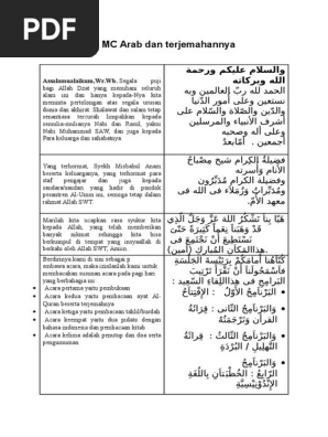 Teks Mc Bahasa Arab Tentang Maulid Nabi Mudah