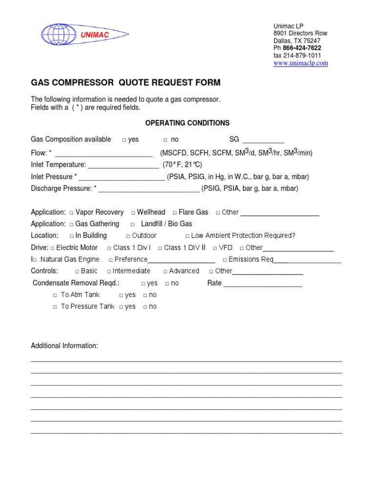GAS Quote Request Form 21 | PDF | Technology & Engineering | Computers