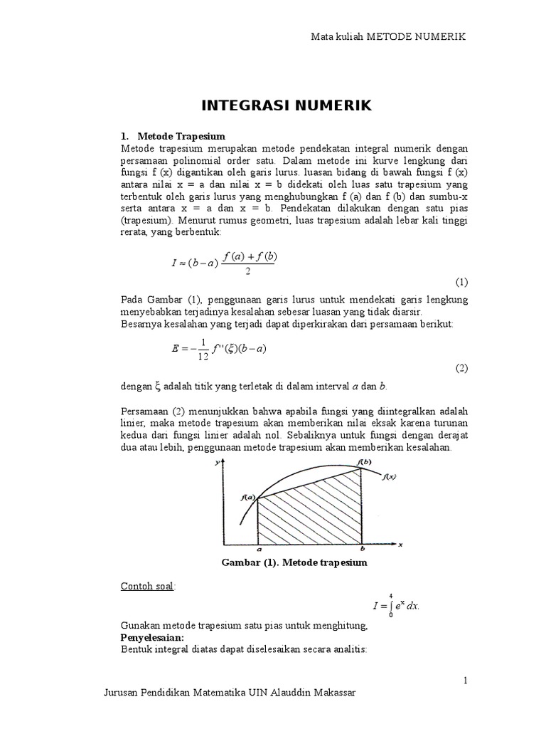 Integrasi Numerik