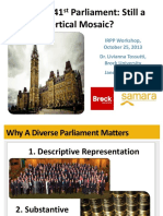 Canada's 41 Parliament: Still A Vertical Mosaic?