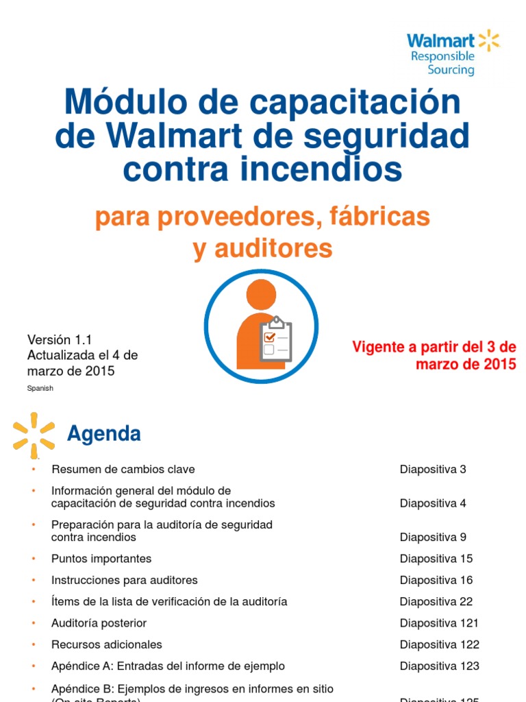 6 Walmart Fire Safety Training Module v.1.1 (Updated) March 4, 2015 ...