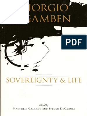 Giorgio Agamben, Sovereignty and Life (Matthew Calarco and Steven ...