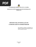 Método Para Investigação Do Comportamento Empreendedor - Tese
