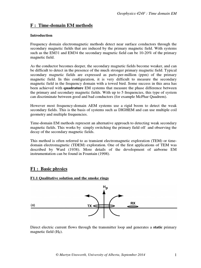 Electromagnetic Methods TDEM | PDF