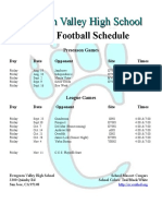 2016 Football Schedule