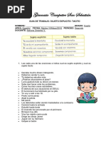 Actividades Completas Sujeto Tacito Expreso Pdf