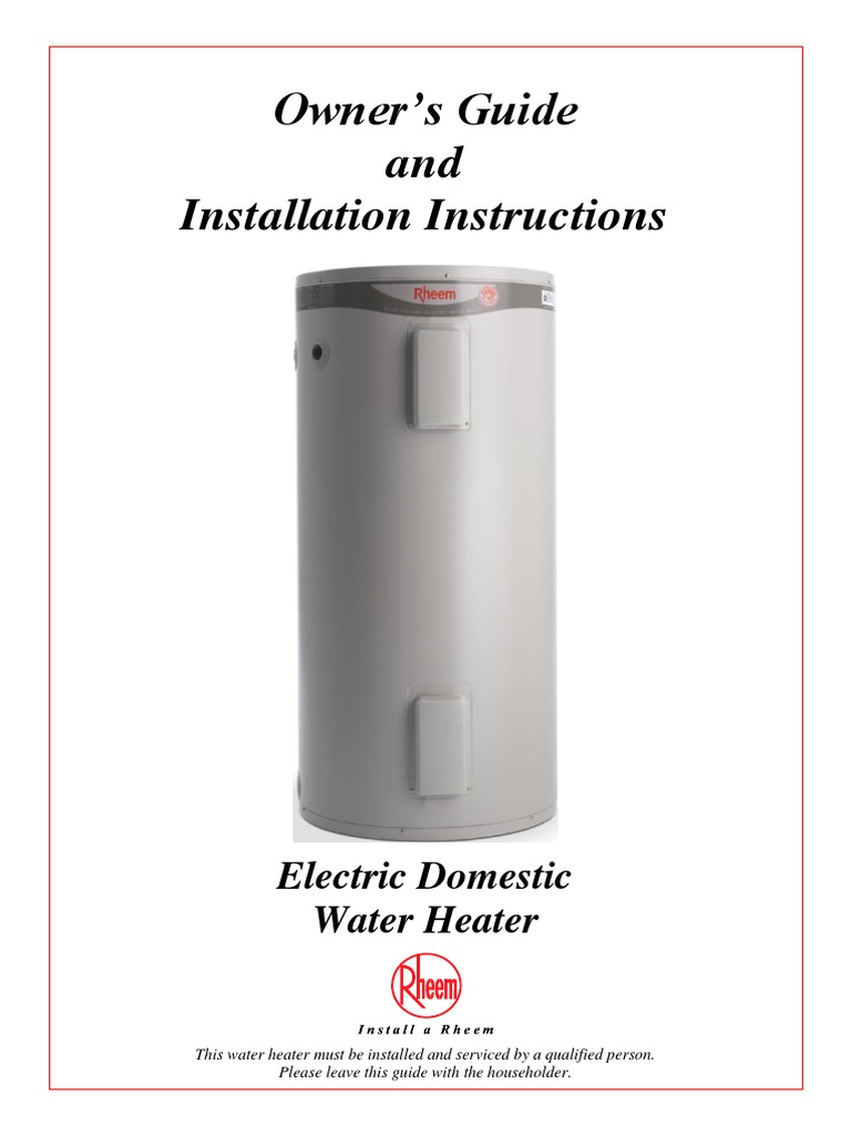 rheem gas water heater owners manual Rheem heavy duty manuals.