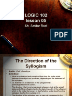 LOGIC 102 Lesson 05: Sh. Safdar Razi