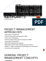 Project Management Approaches and Keypoints: Vitruvius John D. Barayuga Institute Director