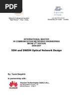 DWDM and SDH Optical Network Design