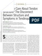 2015 Should We Care About Tendon Structure, The Disconnect Between Structure and Symptoms in Tendinopathy