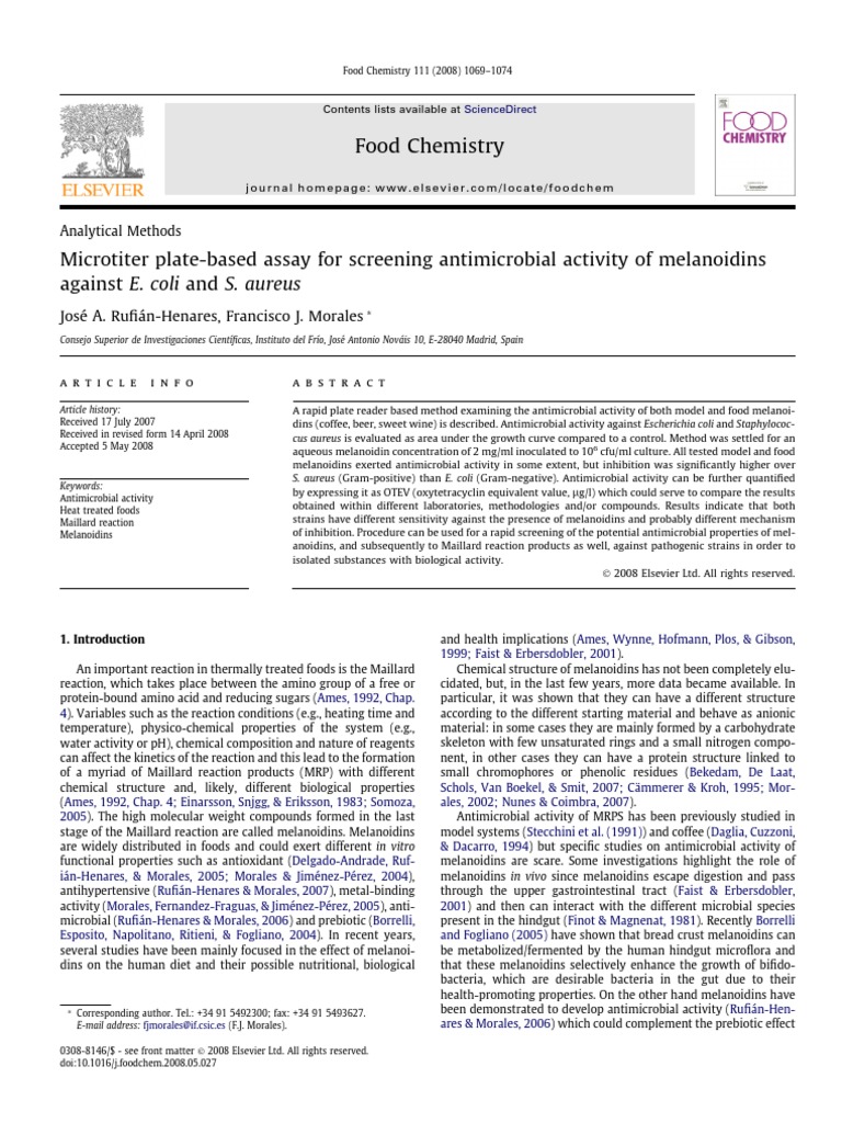 Microtiter Platebased Assay for Screening Antimicrobial Activity
