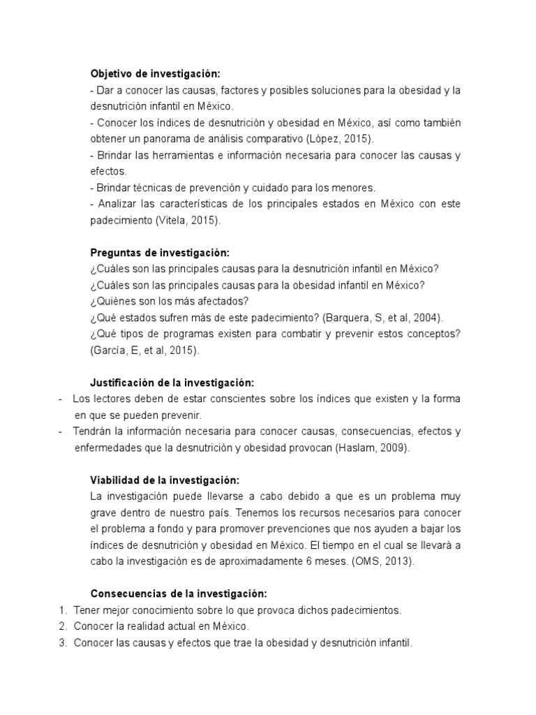 Planteamiento Obesidad Y Desnutricion Infantil Obesidad Mexico