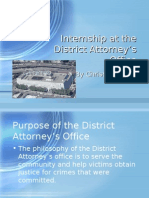 Internship at The District Attorney's Office