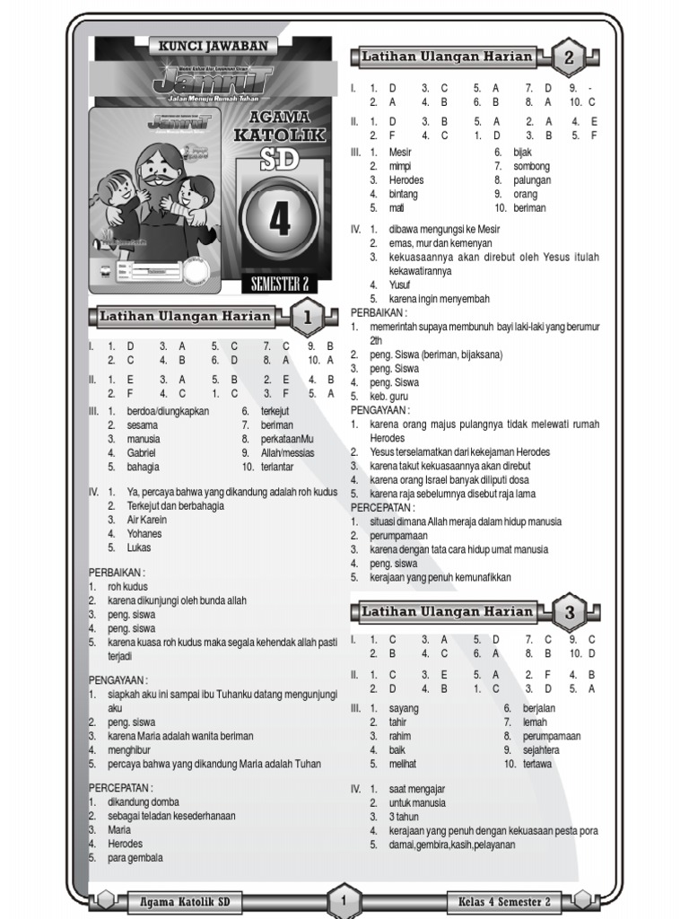 Kunci Jamrut Katolik 4 Smt 2 Ktsp