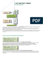 Measurement of Dietary Fiber