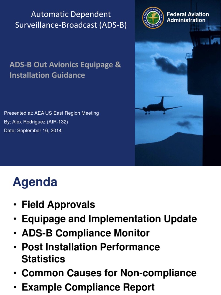 FAA ADSB Compliance and Testing PDF Aviation Safety Aerospace