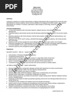 Windows System Administrator Sample Resume PDF