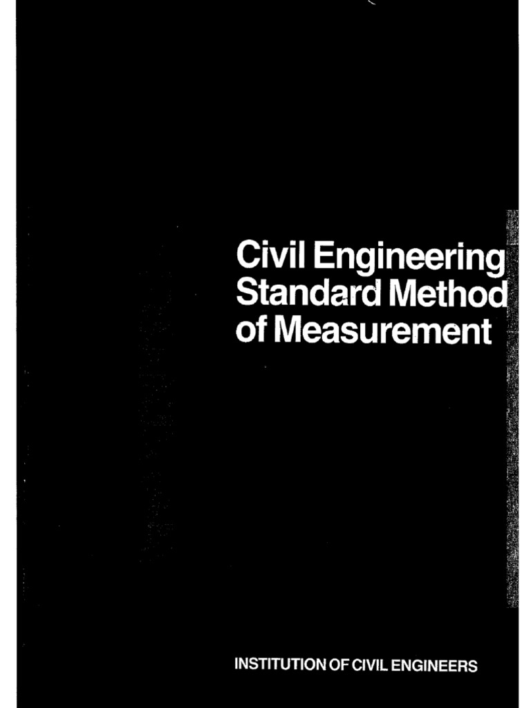 Civil Engineering Standard Method of Measurement | PDF