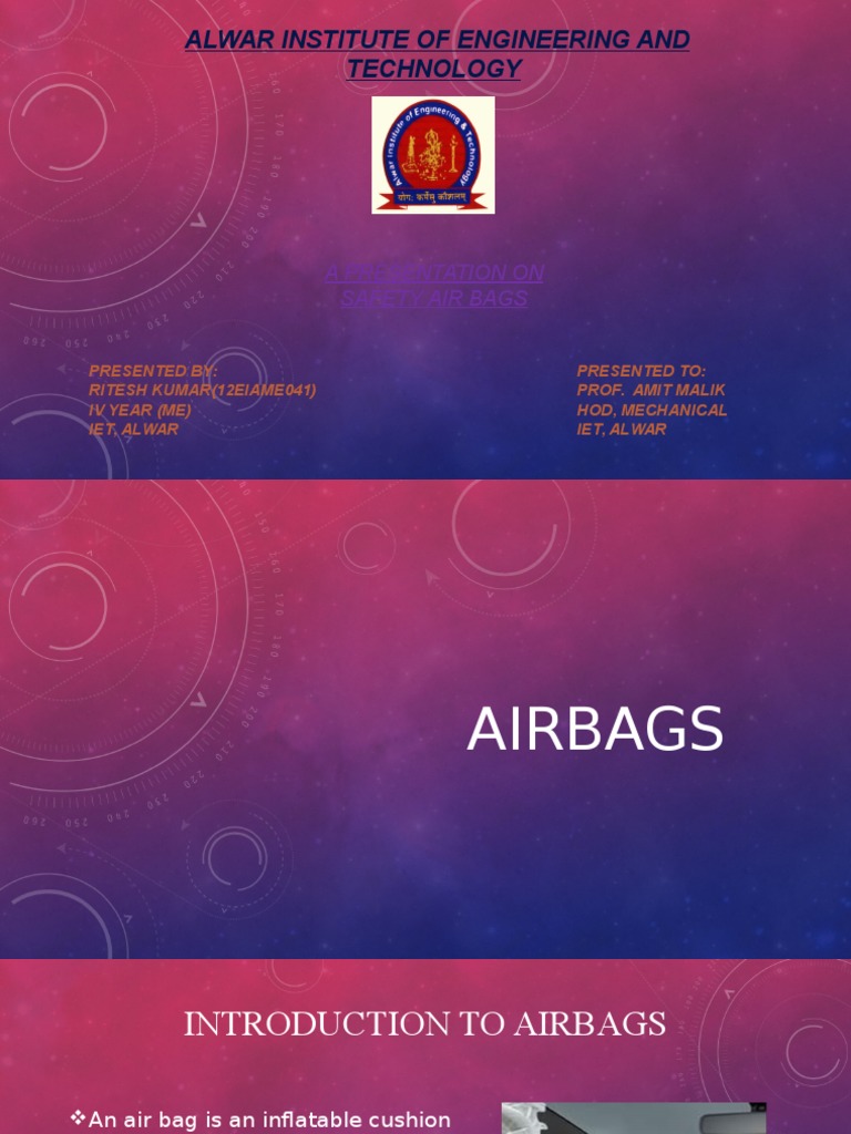 Airbag Seminar PDF Airbag Automobiles