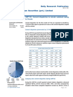 1MFY16 - Cement Dispatches To Remain Subdued Owing To Floods