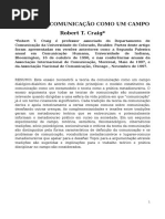 1 - Teoria Da Comunicação Como Um Campo - Robert T Craig